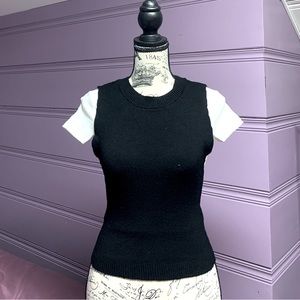 Forever 21 Womens Cropped Knit Sweatervest